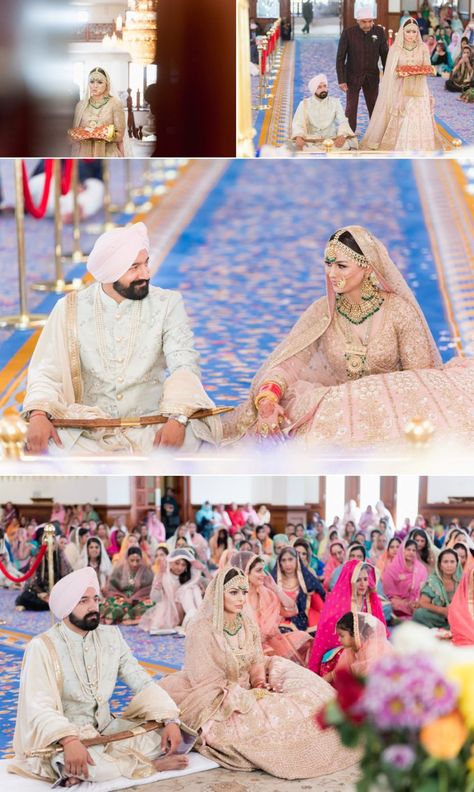 Gurudwara Wedding Outfit, Punjabi Wedding Photoshoot, Gurudwara Couple Photography, Gravesend Gurdwara, Gurudwara Wedding, Gurdwara Wedding, Gurudwara Wedding Photography, Punjabi Wedding Portraits, Sikh Wedding Photography