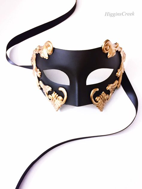 Masquerade Themed Party, Masquerade Mask Men, Masquerade Ball Decorations, Masquerade Mask Template, Gold Masquerade Mask, Masquerade Outfit, Mens Masquerade Mask, Mask Men, Ball Mask