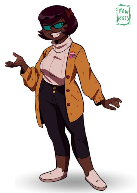 Velma Redesign, Velma Show, Mystery Incorporated, Scooby Doo Pictures, Scooby Doo Images, Mystery Machine, Artsy Aesthetic, Aesthetic Shop, Black Characters