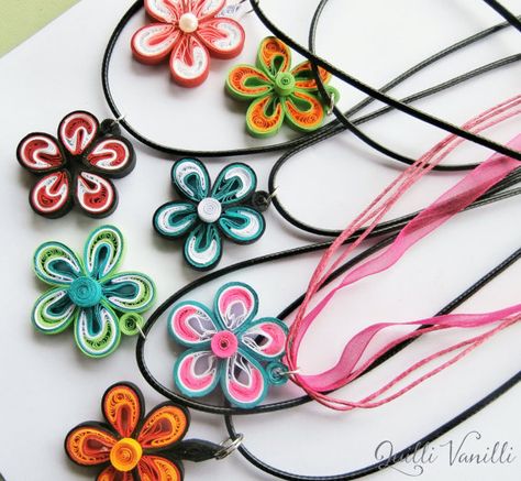 Quilling Necklace, Paper Quilling Earrings, Paper Quilling Flowers, Paper Quilling Jewelry, Art Quilling, Paper Quilling Patterns, Quilled Jewellery, Quilling Earrings, Quilling Tutorial