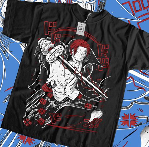 One Piece Shanks New T-shirt Anime Manga 2022 ,Graphic Tee Ullistrator Design Shanks T Shirt Design, Iron Man Pictures, Best Jersey, One Piece Shirt, Anime Tshirt, Anime Clothes, Baseball Jersey Shirt, Anime Merch, T Shorts