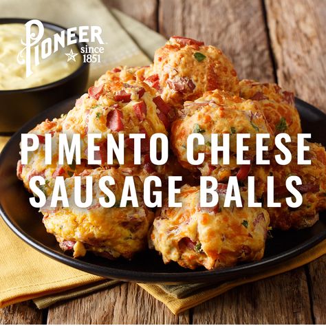 Pimento Cheese Muffins, Pimento Cheese Bites, Pimiento Cheese Sausage Balls, Recipes With Pimentos, Sausage Balls With Pimento Cheese, Fried Pimento Cheese Balls, Pantry Desserts, Pimento Cheese Sausage Balls, Pimento Cheese Biscuits