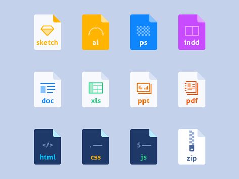 File types Gui Design, Html Css, Calendar Design, Icons Design, File Types, Type Design, Vector Icons, Landing Page, Global Community