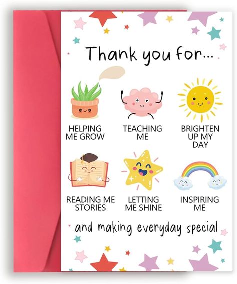 Amazon.com: YiKaLus Cute Thank You Card for Teachers, Great Teacher Appreciation Gifts for Men Women, Thank You for Helping Me Grow Card, Best Teacher Appreciation Gift Ideas from Students, End of Term Gift : Electronics Teacher Appreciation Thank You Cards, Thank You Gift Teacher, Diy Thank You Gifts For Teachers, Thank You For, Teacher Birthday Card From Students, Thank You For Helping Me Grow Teacher, Goodbye Cards For Teachers, Teacher Appreciation Cards From Kids, Thank You For Helping Me Grow