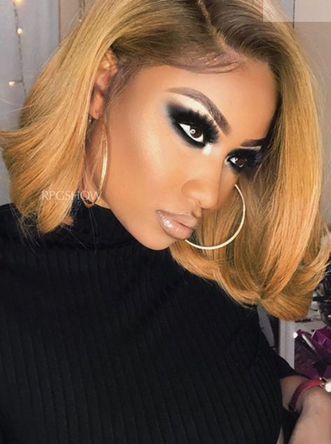 Blonde Side Part Bob, Blonde Side Part, Hair With Volume, Cornrow Braids Men, Side Part Bob, Hairstyles For Fine Hair, Blonde Bob Haircut, Short Bobs, Beautiful Black Hair