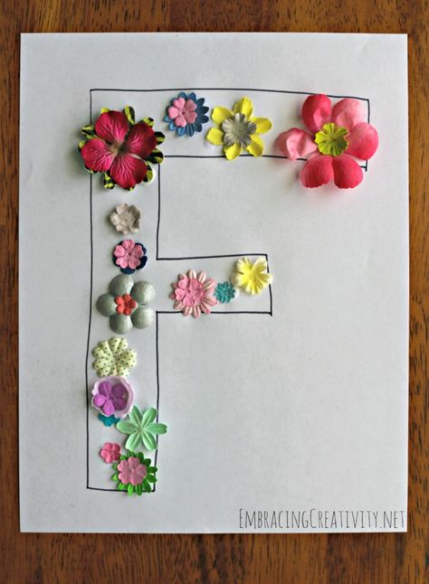 F is for Flower F Is For Flower Preschool, Flowers Activities For Preschool, F For Flower, Preschool Flower Theme, F Is For Flower, Alphabet Worksheets For Kindergarten, Letter E Art, Experience Letter, Letter F Craft