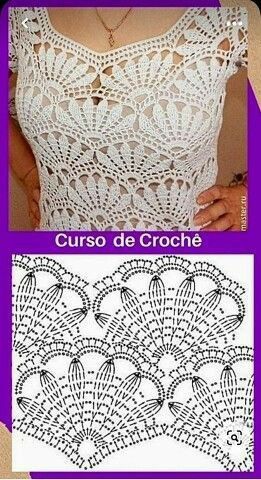 Designers Blouse, Crochet Blouse Free Pattern, Crochet Blouse Pattern, Crochet Top Dress, Gilet Crochet, Ideas For Crochet, Crochet Ladies Tops, Crochet Tops Free Patterns, Kawaii Crochet