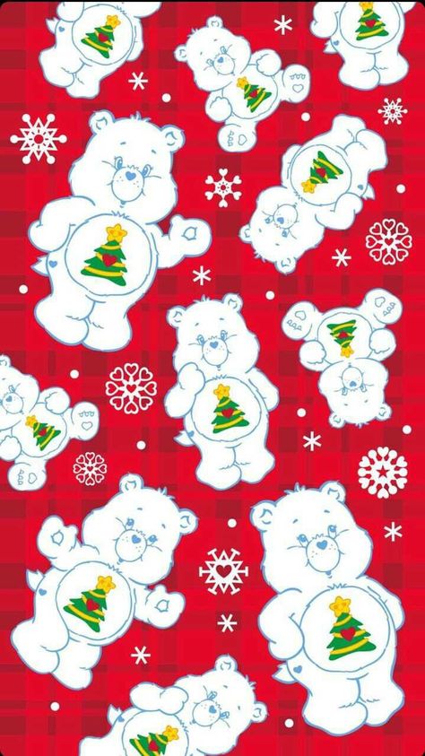 Carebear Christmas Wallpaper, Care Bear Christmas Wallpaper, Christmas Care Bear, Christmas Y2k Wallpaper, Care Bear Wallpaper, Care Bear Christmas, Hairstyles With Natural Hair, Care Bears Christmas, Cell Background