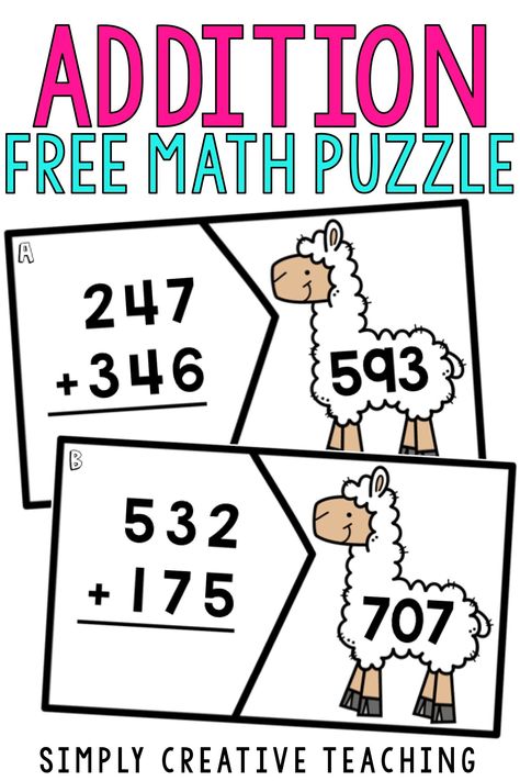 3 Digit Addition Math Games, 2 And 3 Digit Addition And Subtraction, 2nd Grade Addition Games, 3 Digit Addition Games Free, 3 Digit Addition With Regrouping Anchor, 3 Digit Addition With Regrouping Activities, Math Addition Games Second Grade, Addition Regrouping Activities, 2 Digit Addition Without Regrouping Game