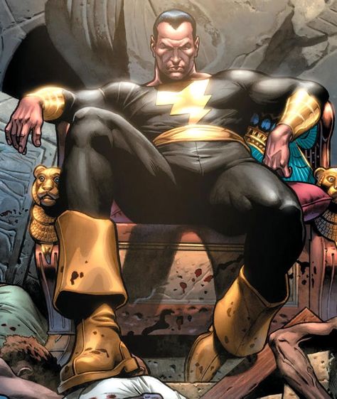 Black Adam Black Adam Comics, Supernatural Characters, Captain Marvel Shazam, Comic Book Villains, Comics Logo, Dc Comics Wallpaper, Black Adam, Dc Comics Heroes, Comic Villains