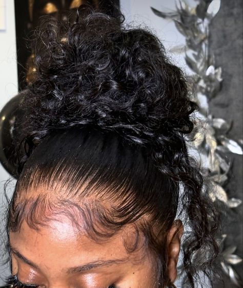 Natural Straight Hair, Curly Bun, Mixed Curly Hair, Quick Natural Hair Styles, Edges Hair, Dyed Hair Inspiration, Hair Techniques, Curly Hair Styles Easy, Hairdos For Curly Hair