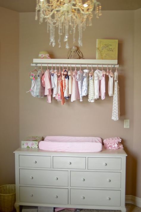 Exposed Closet, Baby Dresser Organization, Baby Room Storage, Baby Nursery Closet, Nursery Closet Organization, Baby Closet Organization, Baby Clothes Storage, Baby Dresser, Baby Storage