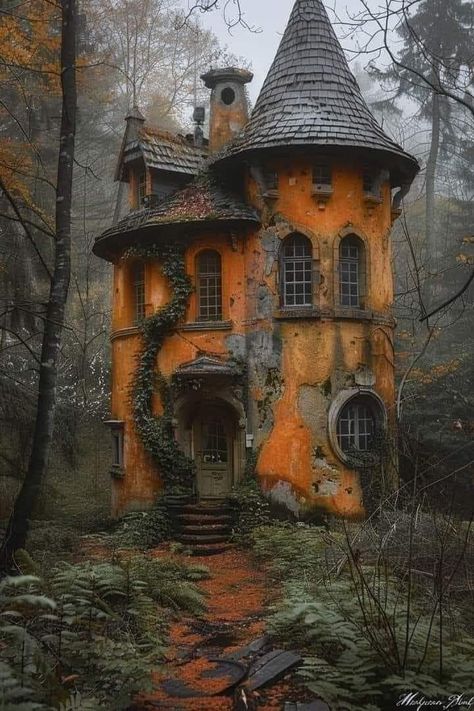 Fairytale Houses, Witches House, Storybook House, Fairytale House, Storybook Homes, Creepy Houses, Old Abandoned Houses, Spooky House, Castle House