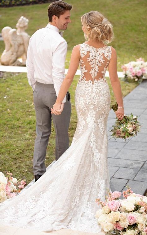 Fit And Flare Wedding Dresses, Cute Wedding Dresses, Stella York Bridal, Wedding Dress Blue, Stella York Wedding Dress, Stella York, Fit And Flare Wedding Dress, Wedding Studio, Cute Wedding Dress