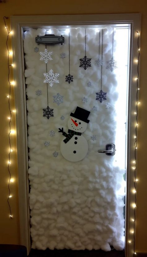 17 Christmas Office Door Decorating Contest Ideas That Will Transform Your Workspace! Christmas Door Decorating Contest Office Winter Wonderland, Winter Themed Door Decorations, Christmas Door Decoration Ideas For Work, Aesthetic Door Design, Office Door Christmas Decorations Ideas Contest, How To Decorate Your Door For Christmas, Christmas Door Decoration Contest Ideas, Christmas Decorating Themes Office, Christmas Decorating Contest Ideas