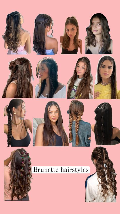 Middle School Hair Styles, First Day Of 8th Grade Hairstyles, Popular Girl Hairstyles, Weekly Hairstyles, Hairstyle Ideas For Brunettes, 7th Grade Hairstyles, High School Hairstyles, Picture Day Hair, Preppy Hairstyles