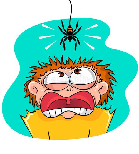 Scared boy. Boy panics as he sees a spider #Sponsored , #sponsored, #Paid, #boy, #spider, #sees, #Scared Spider Vector, Scared Of Spiders, Spider Illustration, Boy Boy, My Portfolio, Vector Design, Stock Illustration, Royalty Free Stock Photos, Royalty Free