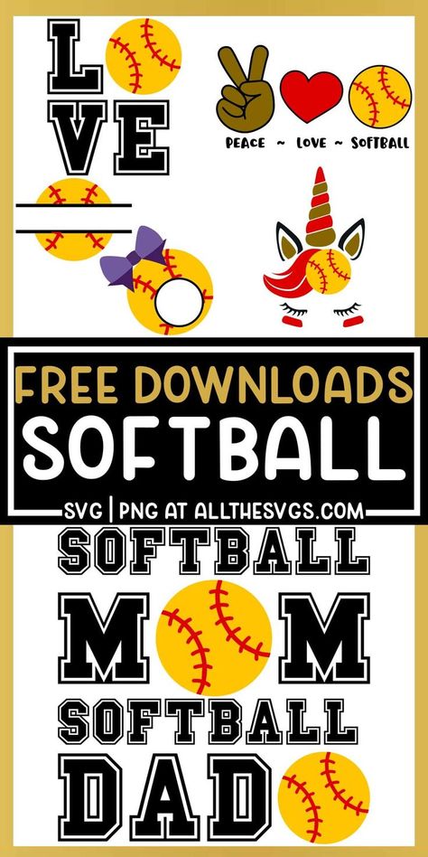 Softball Svg Files, Bottle Home Decor, Round Monogram, Softball Mom Svg, Baseball Crafts, Softball Svg, Cricut Explore Projects, Friend Crafts, Stencil Printing