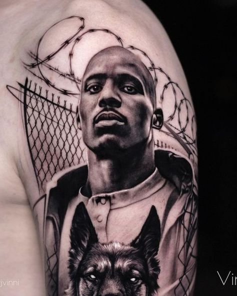 Dmx Tattoos Ideas, Dmx Tattoos, Tattoos Ideas, Sleeve Tattoo, Rappers, Small Tattoos, Sleeve Tattoos, Portrait Tattoo, Tattoos