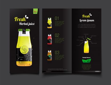 Drink juice. brochure template Juice Brochure, Catalogue Template, Catalog Design Layout, Brochure Design Layouts, Fruit Beer, Drink Juice, Trifold Brochure Design, Trifold Brochure Template, Brochure Layout