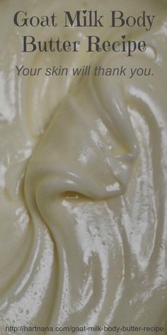 Goat milk body butter recipe super easy to make this. Such a wonderful DYI gift idea for the holidays or that special friend. http://hartnana.com/goat-milk-body-butter-recipe/ Homestead Products, Diy Gifts Easy, Goat Products, Goat Milk Body Butter, Homestead Hacks, Lotion Making, Goat Milk Soap Recipe, Milk Soap Recipe, Body Butter Recipe