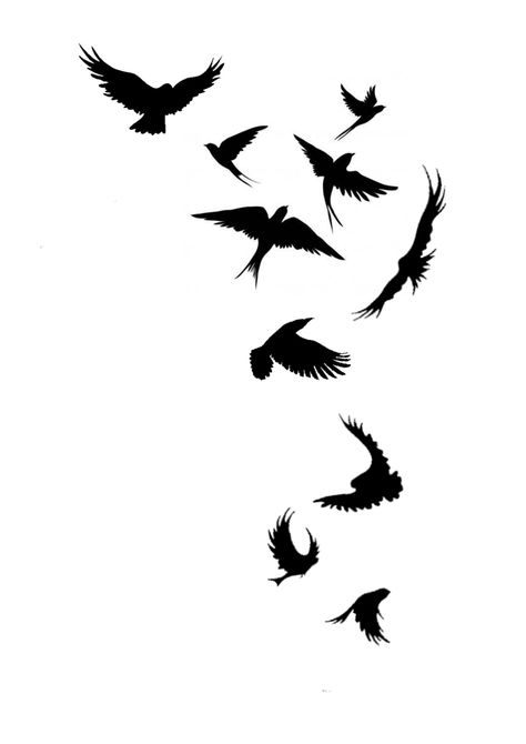 Flock Of Birds Drawing, Flock Of Crows, Birds Drawing, Henna Stencils, Flock Of Birds, Bird Drawings, Saddest Songs, Crows, Flocking