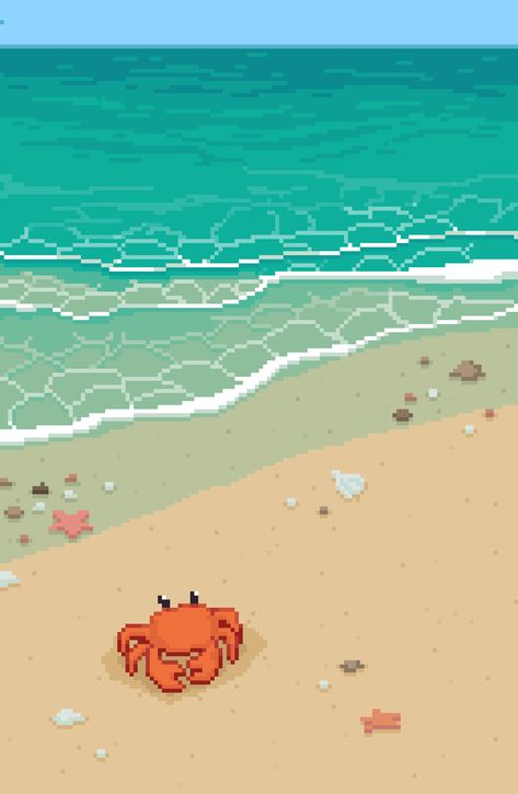 Sea Drawing, Background Paint, Pixel Art Background, Space Phone Wallpaper, Phone Background Patterns, 8bit Art, Phone Art, Beach Background, Ocean Wallpaper