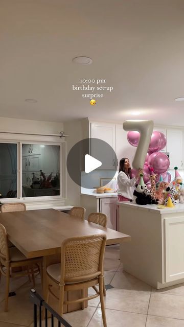 551K views · 24K likes | Deborah Trette on Instagram: "magically seven 💫 set-up a little something fun for my ruby girl the night before her birthday!

party animals, sprinkle cinnamon rolls + a couple special gifts! 

Glitter confetti @laurenglassdesigns 

#birthday #birthdayparty #momlife #momvlog #dayinthelife #minivlog #partyideas #partysetup #partyinspiration #diykidsbirthday #diypartydecor #partytheme" Toddler Birthday Surprise Morning, 7 Year Birthday Party Ideas At Home, Birthday Ideas For 6 Year Girl, 8 Yr Birthday Party Ideas, Slumber Party Set Up, Princess Birthday Aesthetic, Birthday Wake Up Ideas For Kids, 7 Birthday Party Ideas Girl, Birthday Morning Surprise For Kids