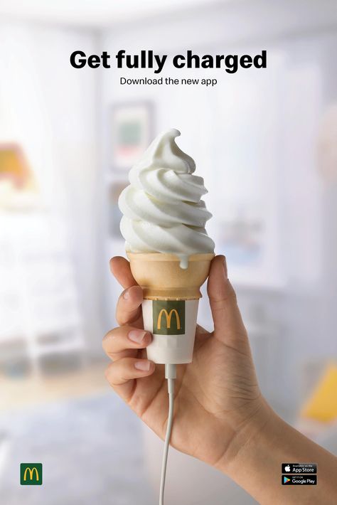 App Ads, Mc Donald's, Ads Creative Advertising Ideas, Creative Advertising Design, Creative Advertising Campaign, 광고 디자인, Publicidad Creativa, Food Advertising, Ads Of The World