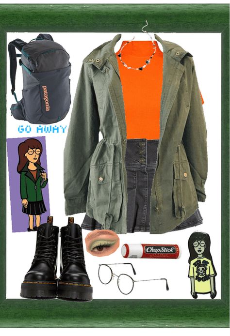 Daria Outfit Ideas, Daria Costume Halloween, Daria Morgendorffer Costume, Daria Outfit Aesthetic, Daria Halloween Costume, Daria Morgendorffer Aesthetic, Daria Inspired Outfits, Brown Hair Costume Ideas, Daria Outfit