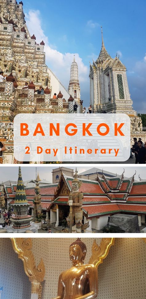 Bangkok Thailand: A perfect two day itinerary to see the main sights with 2 days in Bangkok, Thailand. #bangkok #thailand #citybreak #asia #loveasia #travel Bangkok Itinerary, Thailand Itinerary, Thailand Travel Tips, Bangkok Travel, Ao Nang, Visit Thailand, Koh Phangan, Travel Destinations Asia, Asia Travel Guide