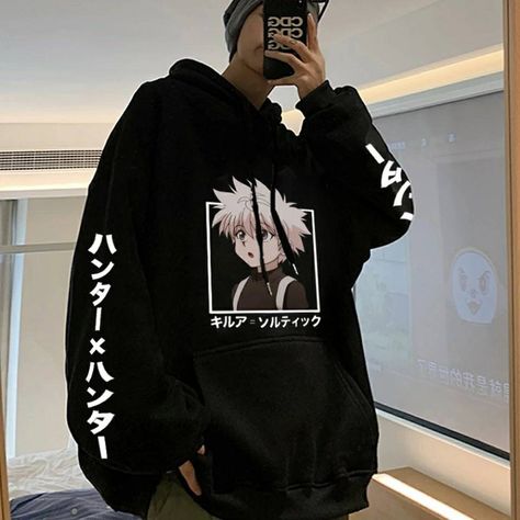 Anime Hoodie Outfit, Hunter X Hunter Hoodie, Winter Fleece Hoodie, Autumn Hoodie, Anime Hoodie, Autumn Fashion Casual, Collars For Women, Hot Outfits, Oversized Sweatshirt