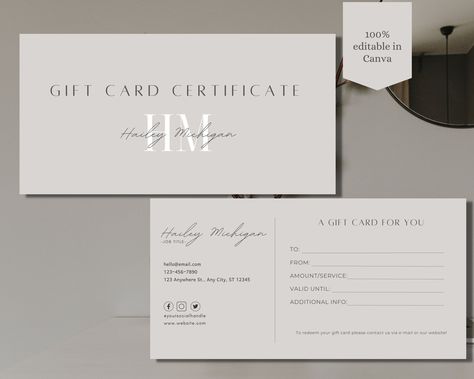 .

This versatile gift card template can be used for any occasion. Simply add your own text and images, and you're ready to.#businessfont #typography #branding #design Gift Card Template, Gift Certificate Template, Gift Voucher, Business Gift, Increase Sales, Gift Certificate, Printable Gift, Make It Work, Work For You