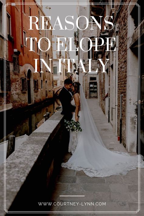 Elope To Italy, Eloping In Italy, Elope Italy, Elopement Italy, Elope In Italy, Eloping Ideas, Italian Elopement, Travel Elopement, Italy Wedding Dress