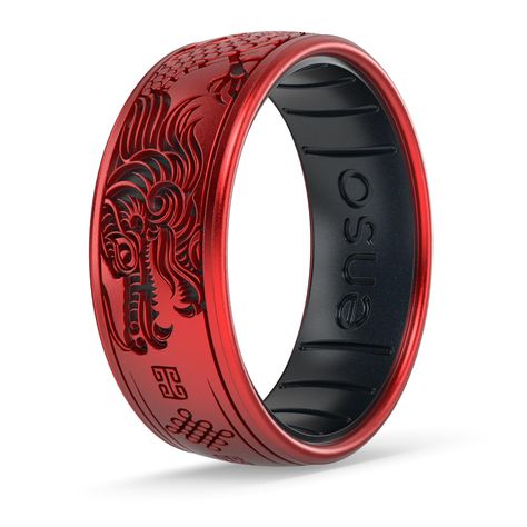 PRICES MAY VARY. ETCHED COLLECTION: The rings come to life with our all-new Etched Collection silicone rings! Each ring is created, and then carefully etched in-house. The result is a unique look only available from Enso Made in the USA: Made with the highest quality materials to set the standard for luxury silicone rings Ultra Comfortable: Unique, flexible design for ultra comfort even with swelling fingers and hands Safe: Engineered with Anti Ring Avulsion Technology to break away and protect Thumb Rings Men, Enso Rings, Partner Rings, Unique Mens Rings, Lotus Ring, Promise Rings For Guys, Inspired Aesthetic, Dragon Ring, Silicone Ring