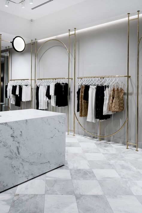 Alice McCall Melbourne Emporium | Projects | Signorino Tile Gallery Clothing Store Counter Design, Store Counter Design, Luxury Clothing Store, Retail Store Interior Design, Clothing Store Interior, Clothing Store Design, Store Design Boutique, Retail Store Interior, Clothing Displays