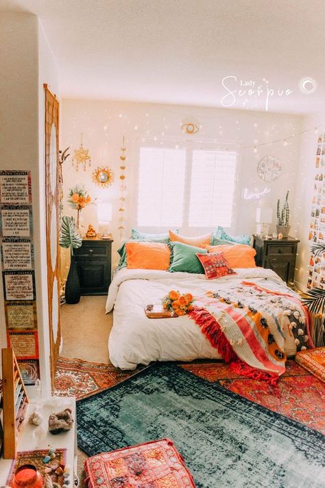 Bedroom Anthropology Bedroom, Stylish Bedroom Design, College Dorm Room Decor, Stylish Bedroom, College Dorm Rooms, Dorm Room Decor, Dream Rooms, Boho Bedroom, Dream Bedroom