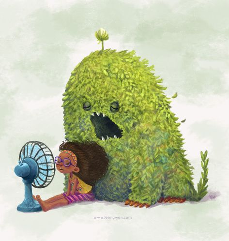 Leaf Monsters on Behance Leaf Monster, Leaf Illustration, Monster Illustration, Jojo Parts, Book Illustration Art, Children Illustration, Book Illustration, Picture Book, Illustration Art