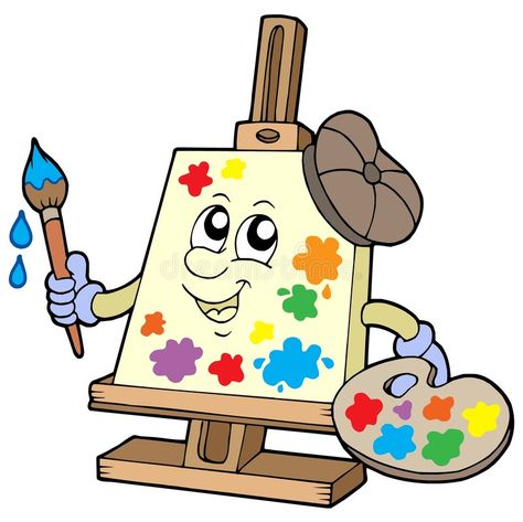 Art Games For Kids, Cartoon Artist, Art Corner, Clip Art Borders, School Decorations, Art Drawings For Kids, Preschool Art, Autumn Art, Art Classroom