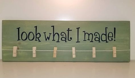 Look What I Made Sign Diy, Cameo Crafts, Job Help, Beer Custom, Look What I Made, Boutique Ideas, Cute Signs, Gifts For My Wife, Display Board