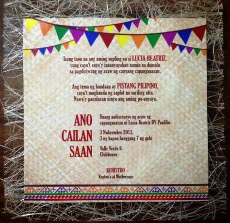 invite back Picnic Party Invitations, Summer Picnic Party, Kids Party Invitations, Festival Themed Party, Fiesta Birthday Invitations, Fiesta Birthday Party, Fiesta Theme Party, Fiesta Theme, Filipino Culture