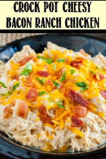 Crock Pot Chicken Bacon Ranch Pasta, Chicken Bacon Ranch Crockpot, Cheesy Bacon Ranch Chicken, Cheesy Bacon Chicken, Ranch Chicken Crockpot, Bacon Ranch Chicken, Delicious Chicken Recipes, Slow Cooker Creamy Chicken, What To Make For Dinner