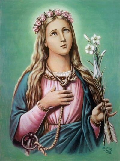 Saint Philomena feast day January 10th St Philomena, Santa Filomena, Saint Philomena, Novena Prayers, Saints And Sinners, Catholic Images, All Saints Day, Bride Of Christ, Religious Images