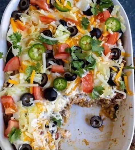 Keto Taco Casserole Keto Taco Casserole, Frozen Cauliflower, Free Keto Meal Plan, Frozen Cauliflower Rice, Keto Taco, Taco Casserole, Baked Casserole, Recipes Christmas, Cookies Recipes