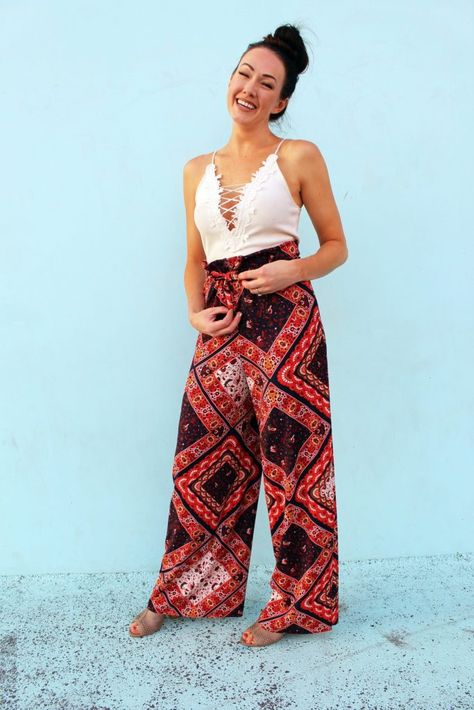 Drawstring waist pants