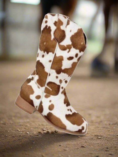 Mia Belle Girls Cow Print Boots | Shoes By Liv And Mia Cowgirl Outfits Summer, Cow Print Boots, Cool Cowgirl, Cow Print Pattern, Print Boots, Boot Print, Cowgirl Outfits, Fashion Runway, Flat Boots