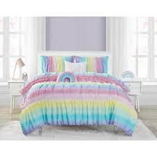 Rainbow Bedroom, Unique Comforters, Full Comforter Sets, Ombre Pattern, Comforter Bedding, Reversible Bedding, Rainbow Room, Kids Bedding Sets, Twin Comforter