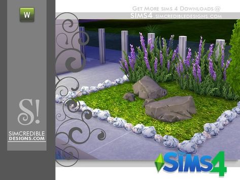 SIMcredible!'s Flora rocks fence #1 Sims 4 Rocks Cc, Rock Fence, Sims4 Build, Low Fence, Sims 4 Build Buy Cc, Mt Komorebi, Sims4 House, Sims 4 Cheats, Stone Step