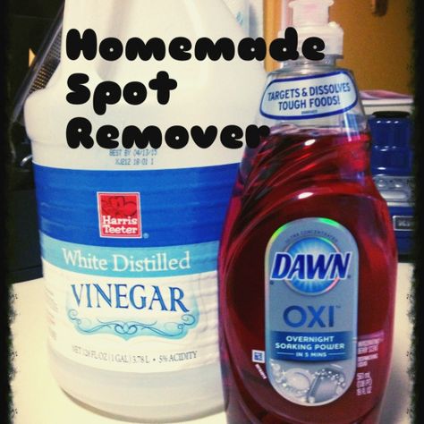 Homemade Stain Remover, Vinegar Cleaning Solution, Homemade Stain Removers, Homemade Jewelry Cleaner, Laundry Stain Remover, Laundry Stains, Spot Remover, Cleaner Recipes, Homemade Cleaning Products