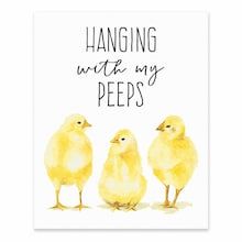 Hanging with My Peeps Tabletop Canvas Art Peeps Party, Hanging With My Peeps, Easter Tabletop Decor, Yellow Baby, Easter Season, Easter Bunny Decorations, Hanging Canvas, Spring Easter Decor, Baby Yellow